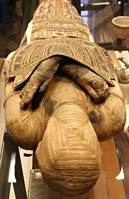 Egyptian mummy from the Louvres museum in Paris. France
