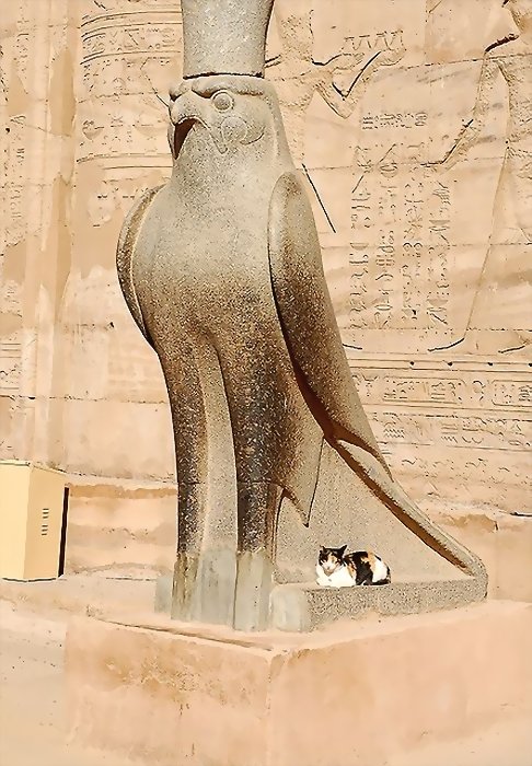 Horus statue at Temple of Edfu