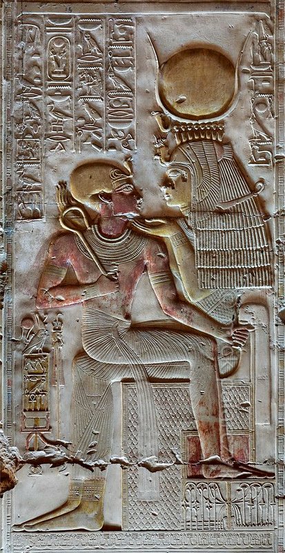 Isis and the young Seti at Abydos