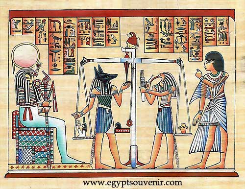 Egypt papyrus paintings - The Judgment papyrus