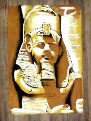 Ramses II - Free Hand Papyrus Painting - dark papyrus