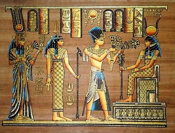 Egyptian papyrus paintings, Ancient Egypt Tomb Scenes (no: 43)