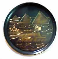 Sphinx & Pyramids Egyptian Brass Plate