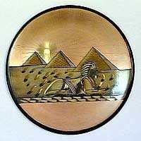 Sphinx & Pyramids Egyptian Brass Plate