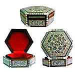 Egyptian Jewelry Box - Hexagon .