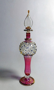 Egyptian handmade perfume bottles - fine pyrex glass - MTZ 26
