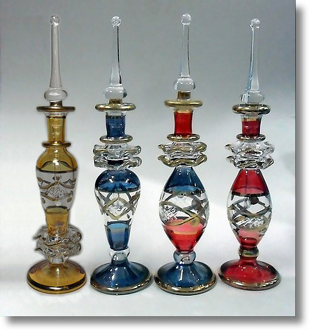 Egyptian handmade perfume bottles - fine pyrex glass - MT1