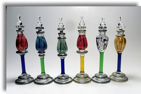 Egyptian handmade perfume bottles - fine pyrex glass - MT2