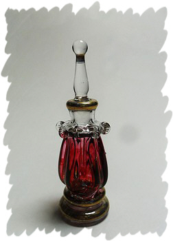 Egyptian handmade perfume bottles - fine pyrex glass - MT31