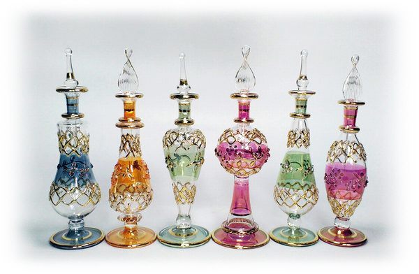 Handmade Pyrex Glass Perfume Bottle, Arabisc New