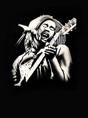 Bob Marley Black Velvet Painting