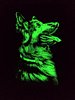 The Dog Painting, Hand Painted on Black Velvet Fabric
