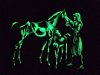 Horse's Shepherd Painting, Hand Painted on Black Velvet Fabric