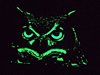 Owl Black Velvet Painting, Hand Painted on Black Velvet Fabric