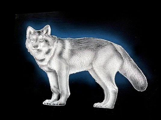 Wolf Black Velvet Painting Wolf Black Velvet Painting