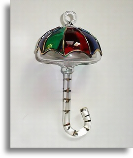 Christmas Ornaments - Egyptian hand made Pyrex Glass - umbrella