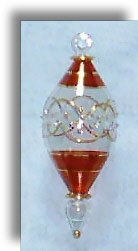 Christmas Ornaments - Egyptian hand made Pyrex Glass - red