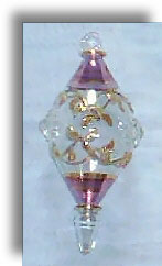 Christmas Ornaments - Egyptian hand made Pyrex Glass - violet