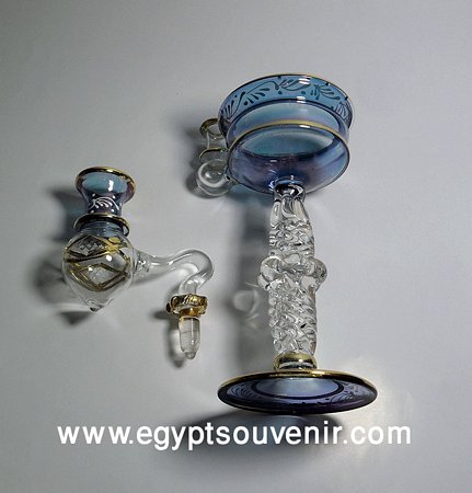 Egyptian Handmade Pyrex Glass mouth blown aromatherapy diffuser model 21