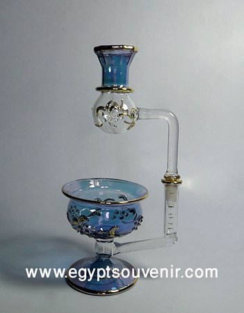 Egyptian handmade scented oil diffusers, oil burners, pyrex glass