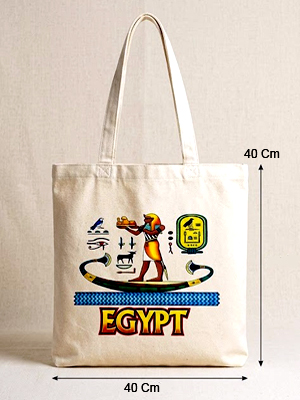 Tote Bag, plain-woven off-white or natural canvas fabric