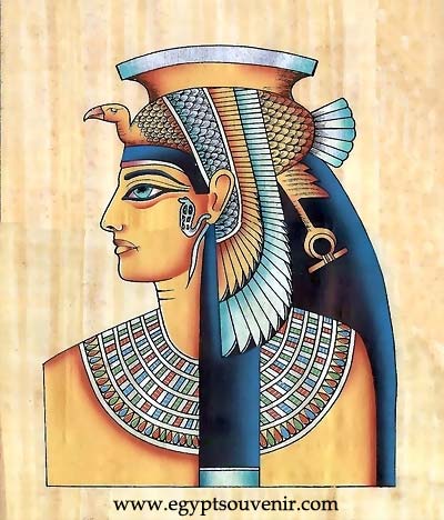 Egyptian papyrus paintings - Cleopatra papyrus 