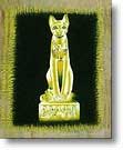 Bastet goddess - Egyptian free hand papyrus painting