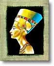 Queen Nefertiti - Egyptian free hand papyrus painting