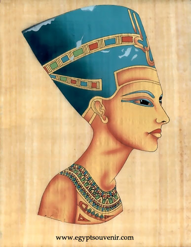Egyptian papyrus paintings - nefertiti papyrus