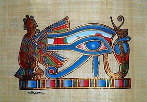 #225,Isis With Alphabet Egyptian,Pharaonic,Papyrus Paint size M 20x60 cm 8"x24" 