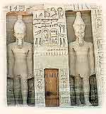 Queen Nefertari Temple " Ramses II wife " with their huge statues