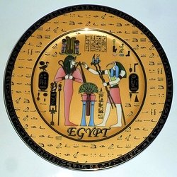 Osiris & Thoth porcelain plate