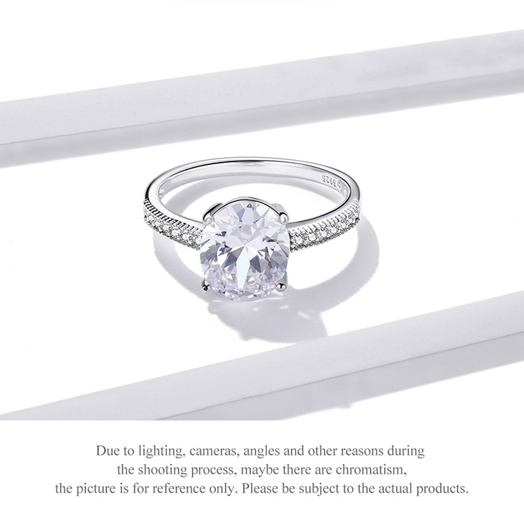 Pure Clear Love Silver Ring, Sterling 925 Silver Ring