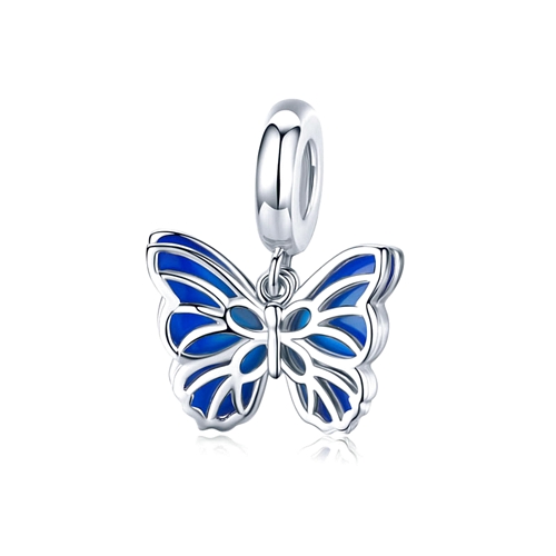 Butterfly Pendant Double Openwork 925 Sterling Silver