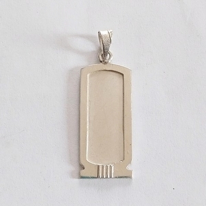 Silver Cartouche Wide Customized,  Handmade Silver Jewelry Model SL14