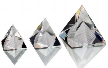 Egypt 3 Pyramids - Glass, Crystal - Laser egraving scenes inside