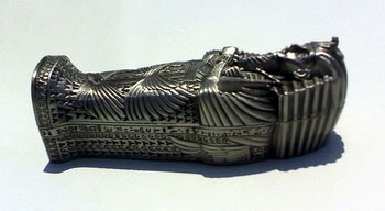 Metal King Tut Coffin - Egyptian Sculptures, Statues
