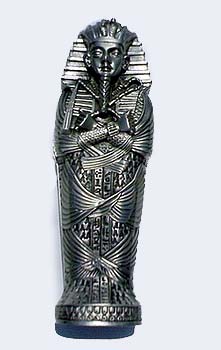 King " Tut Ankh Amen " Metal silver color coffin (c)